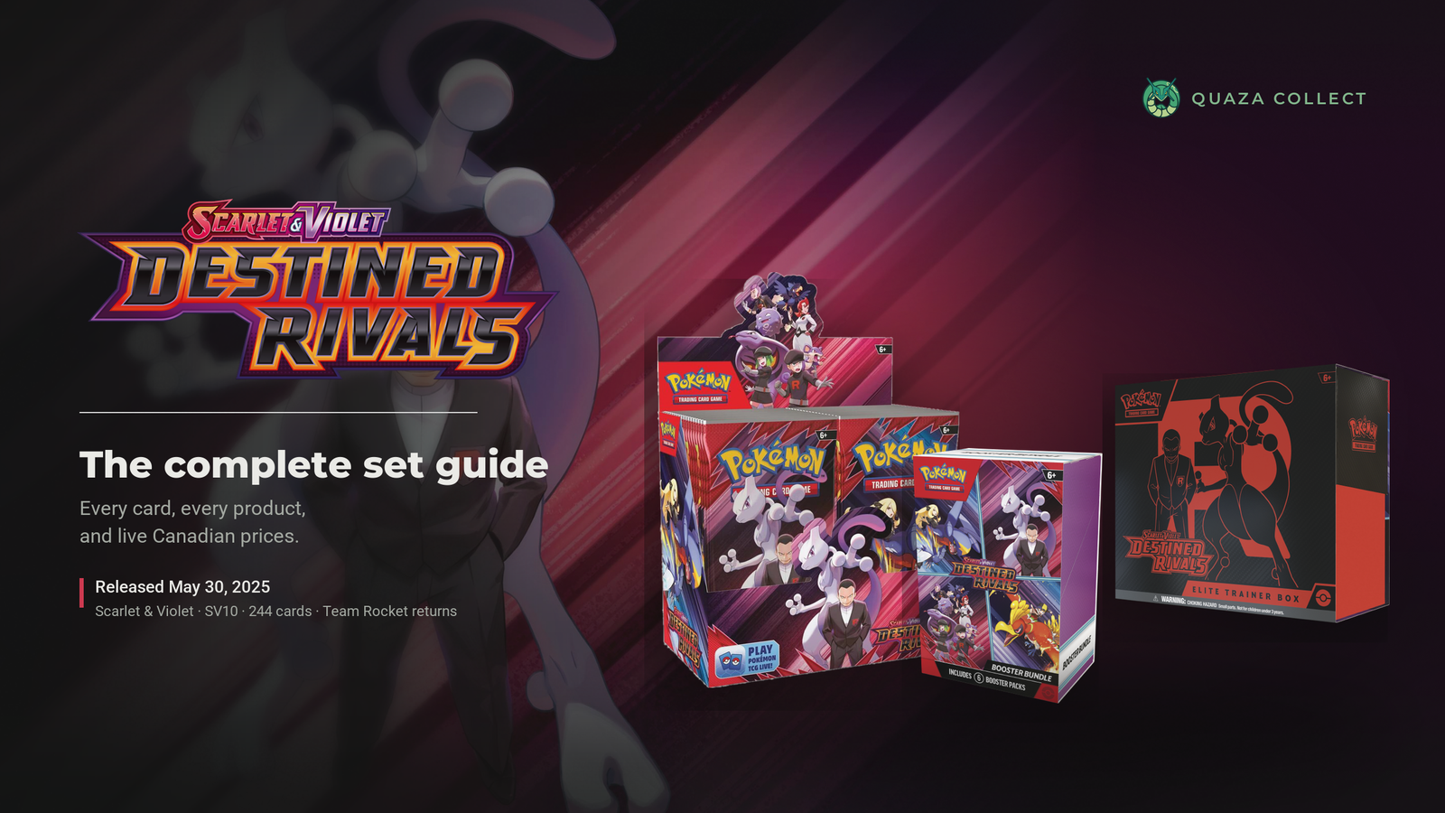 2025 pokémon scarlet & violet destined rivals booster box TCG: - With over 240 new cards in the expansion Destined Rivals Set Guide: 244