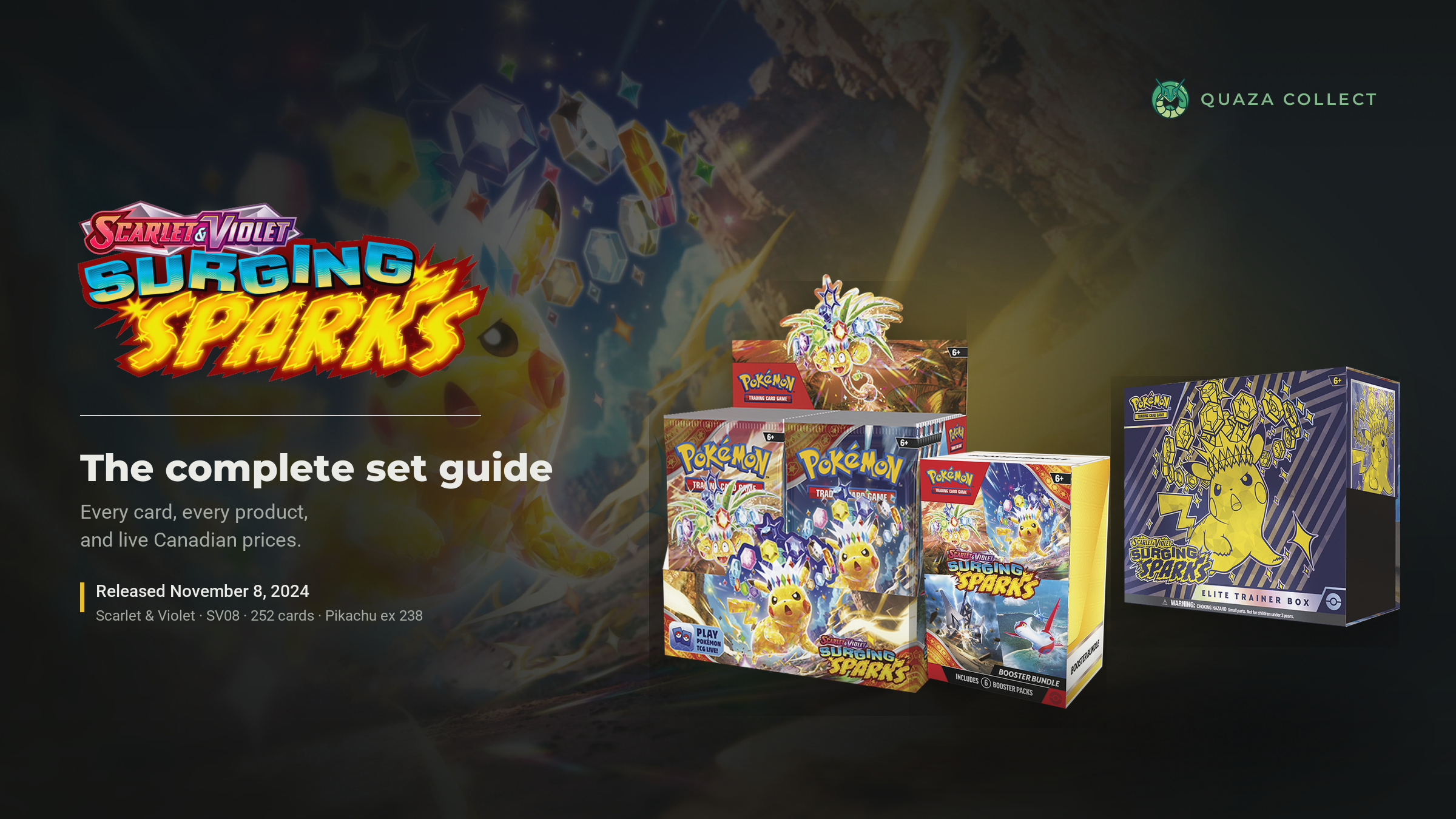 pokemon surging sparks card set 2026 Pokmon TCG: (Surging Sparks) Scarlet & VioletBonus Round Booste Beyond Collectibles youll be ready to ride the storm and unleash the power of Pikachu ex and the dragon horde Pokmon TCG: Scarlet & Violet-Surging