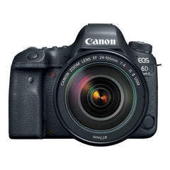 Canon EOS 6D Mark II with the EF 24-105mm f/4L IS II USM lens, front view