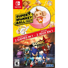 Sonic Forces and Super Monkey Ball Banana Blitz HD Nintendo Switch retail case
