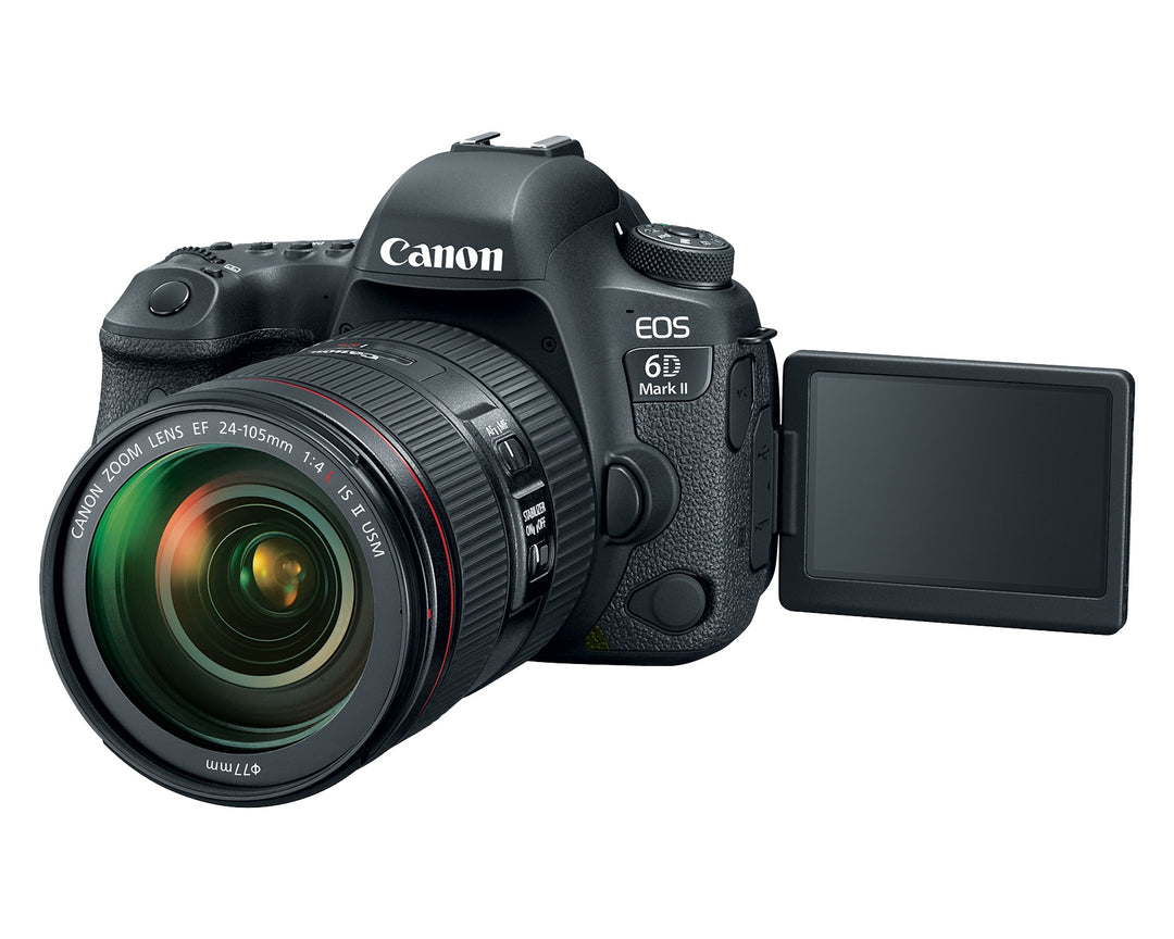 Canon EOS 6D Mark II with the 24-105mm f/4L lens and the vari-angle touchscreen swung out