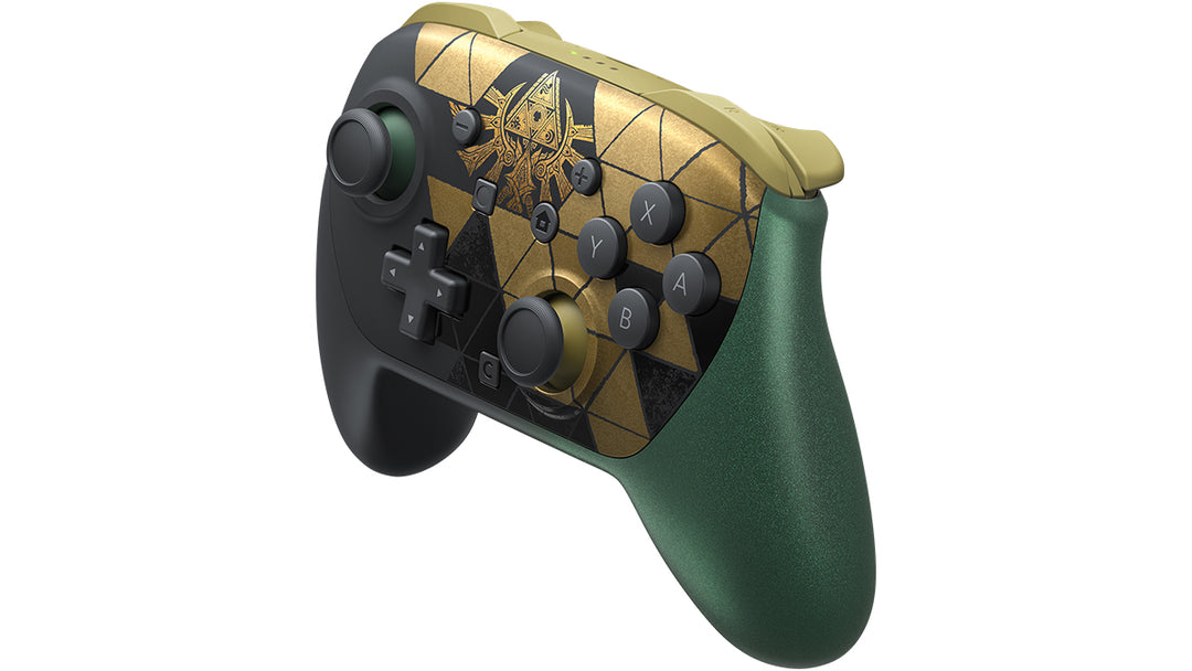 Nintendo Switch 2 Pro Controller The Legend of Zelda 40th Anniversary Edition, angled front view