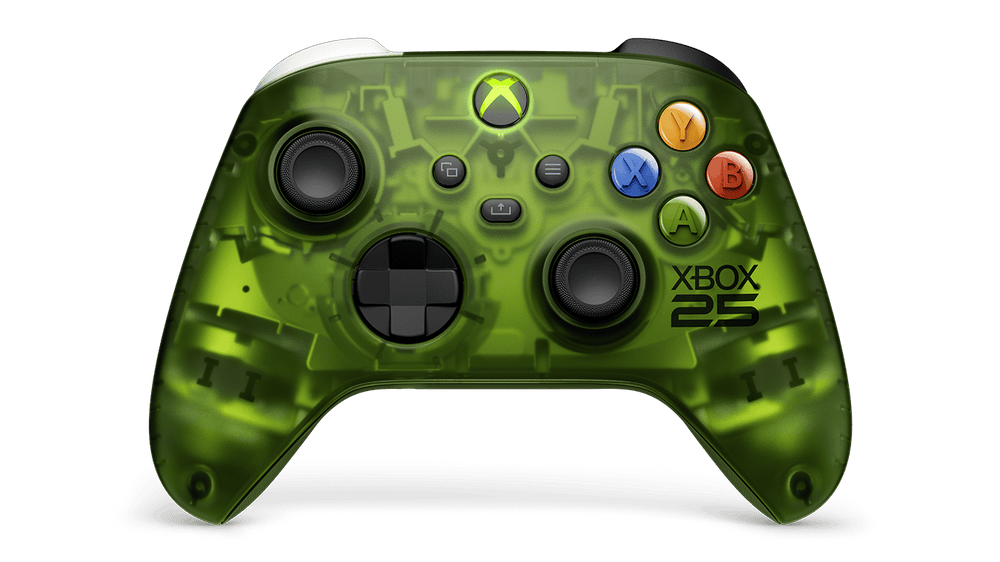 XBOX Wireless Controller X25 Special Edition, straight-on front view with ABXY buttons in the original colours