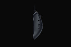 Left side profile of the Razer DeathAdder V3 in Black, showing the two side buttons