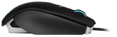 Right side profile of the Corsair M65 RGB ELITE in Black with the aluminum frame and braided cable