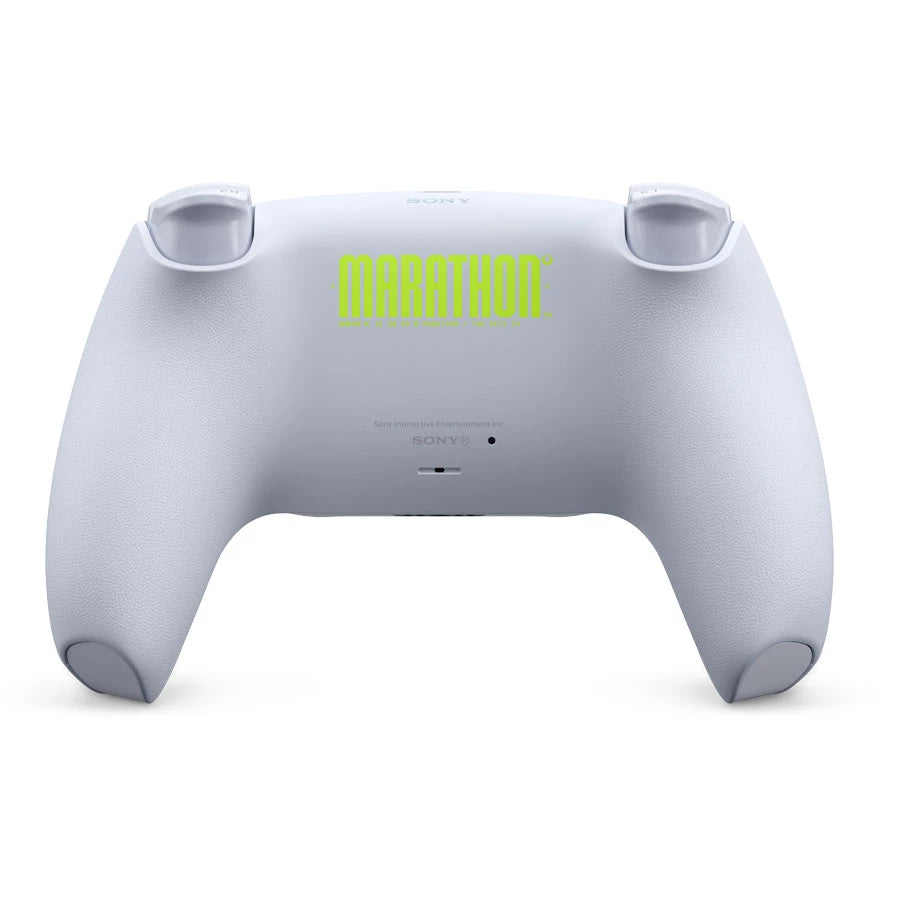 DualSense Marathon Limited Edition, back with the green Marathon logo