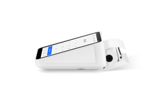 Square Terminal side view with the receipt paper roll compartment open