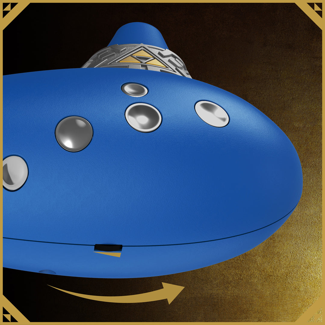 HORI Electric Ocarina of Time for Nintendo Switch 2, close-up of the volume control dial