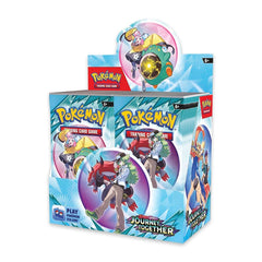 Journey Together Enhanced Booster Display Box, front, packs visible, Iono and Bellibolt header