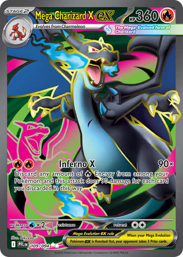 Mega Charizard X ex 109/094 Ultra Rare full art by takuyoa, Phantasmal Flames