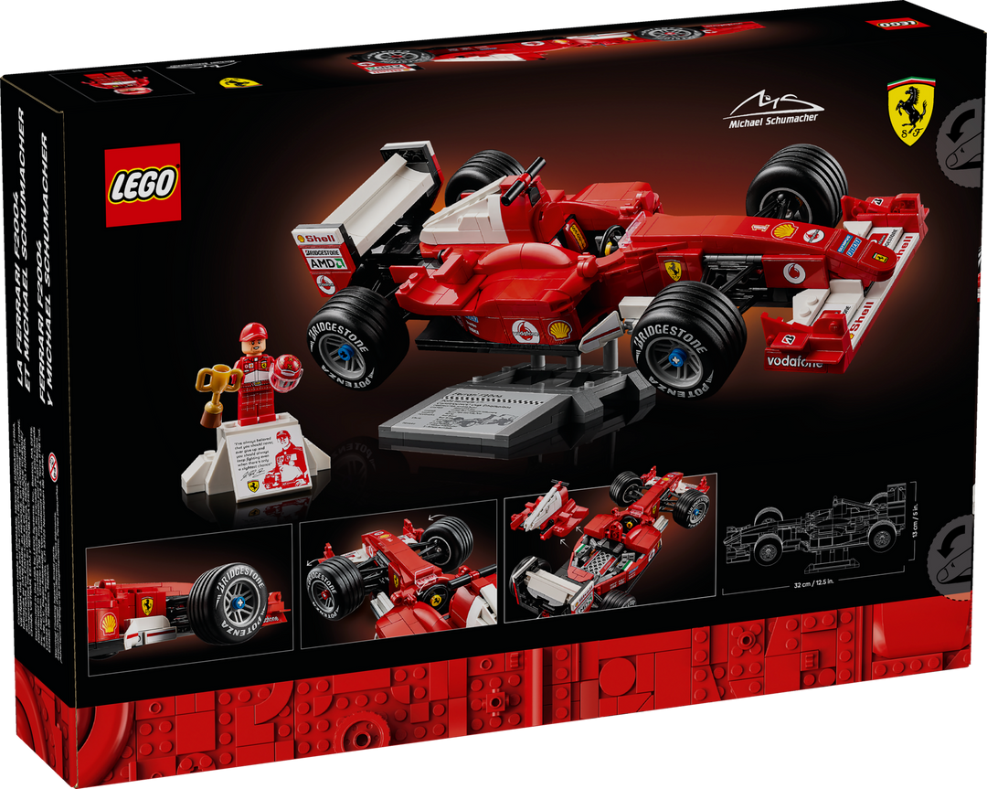 LEGO Icons Ferrari F2004 & Michael Schumacher 11375, box back