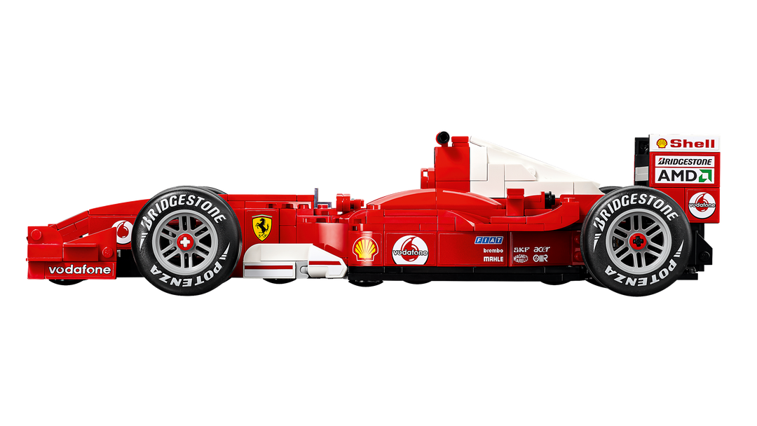 LEGO Icons Ferrari F2004 & Michael Schumacher 11375, Ferrari F2004 in side profile
