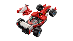 LEGO Icons Ferrari F2004 & Michael Schumacher 11375, bodywork off to show the cockpit and V10 engine