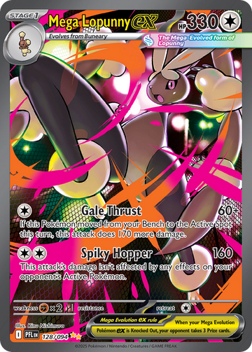 Mega Lopunny ex 128/094 Special Illustration Rare by Kinu Nishimura, Phantasmal Flames