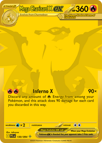 Mega Charizard X ex 130/094 Mega Hyper Rare by takuyoa, Phantasmal Flames