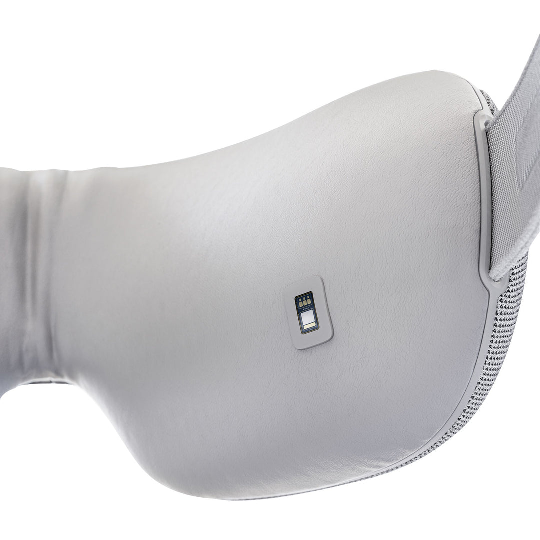 Therabody SmartGoggles grey, biometric sensor on white