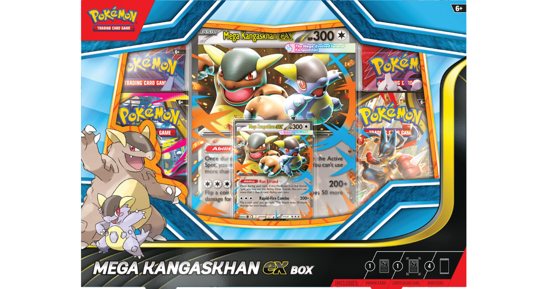 Pokémon TCG: Mega Kangaskhan ex Box (4 Booster Packs)