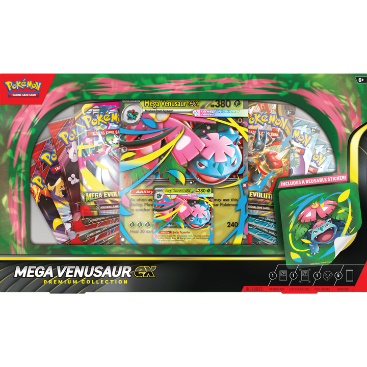 Pokemon TCG: Mega Venusaur ex Premium Collection (8 Booster Packs)