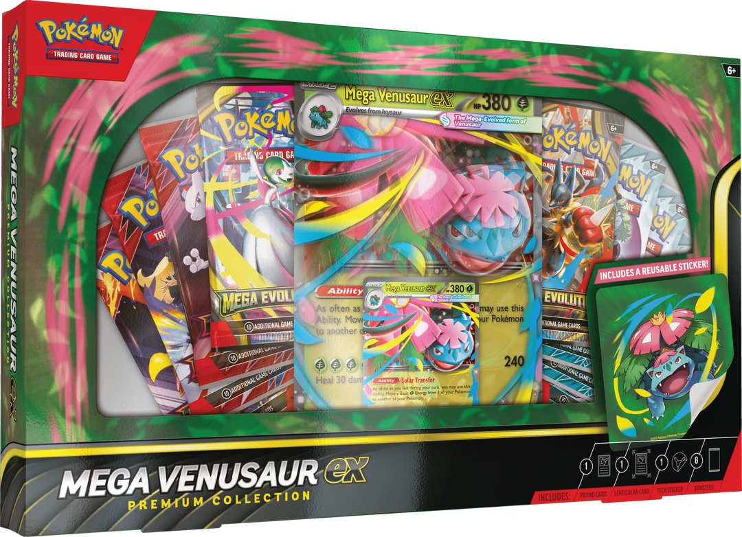 Pokemon TCG: Mega Venusaur ex Premium Collection (8 Booster Packs)