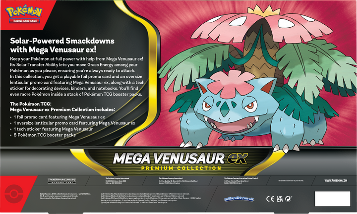 Pokemon TCG: Mega Venusaur ex Premium Collection (8 Booster Packs)