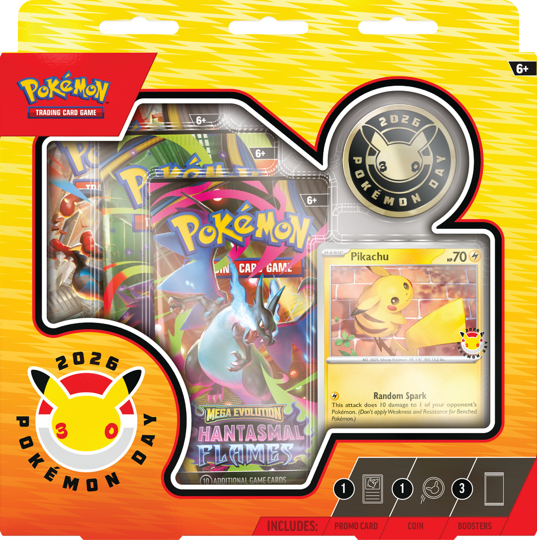 pokemon booster box pikachu Pokemon TCG: Pokemon Day 2026 Collection (3 Booster Packs + Pikachu Pr – Quaza Collect