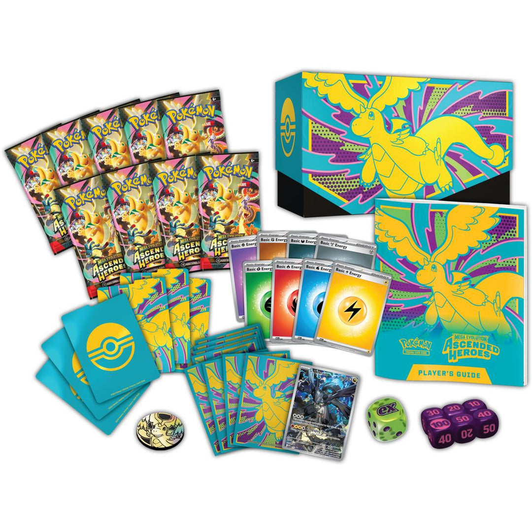 Pokémon TCG: Ascended Heroes Elite Trainer Box - Mega Evolution (9 Booster Packs + Promo and More)