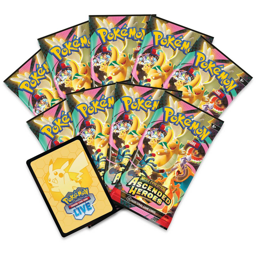 Pokémon TCG: Ascended Heroes Elite Trainer Box - Mega Evolution (9 Booster Packs + Promo and More)
