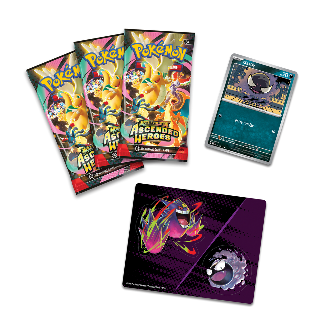 Pokemon TCG: Ascended Heroes Tech Sticker Collection (3 Booster Packs + Promo + Sticker)