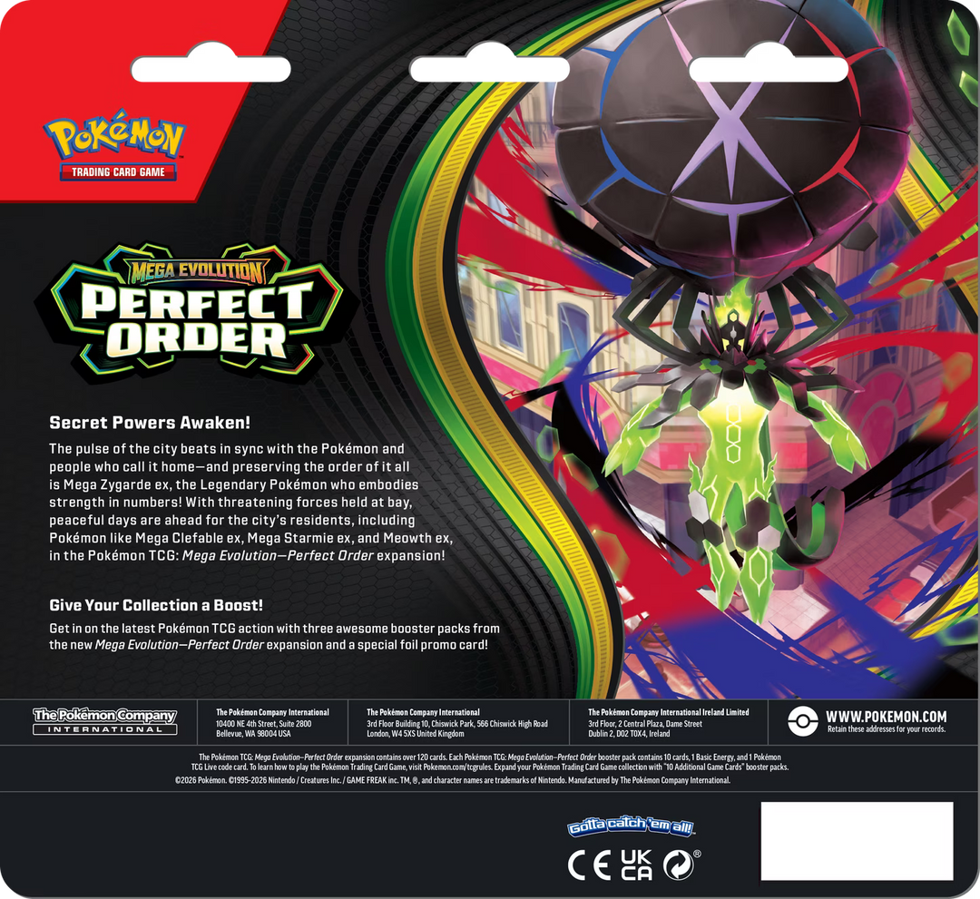 Pokémon TCG: Perfect Order 3-Pack Booster Blister (Chikorita Promo)