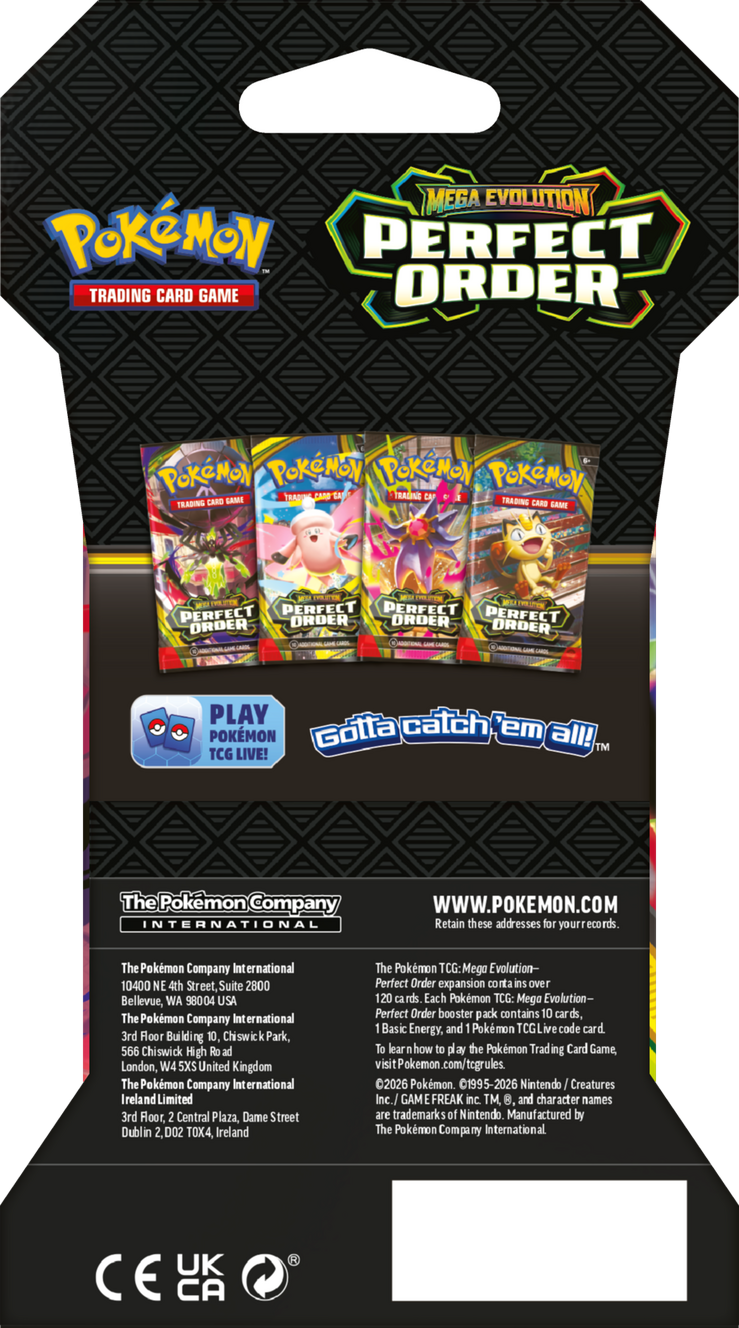 Pokémon TCG: Perfect Order Sleeved Booster Pack - Mega Evolution