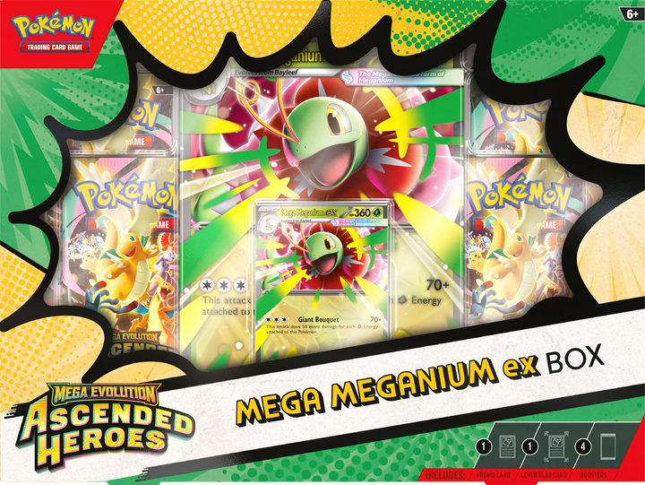 Pokémon TCG: Ascended Heroes Mega ex Collection (4 Booster Packs + Promos) - Mega Evolution