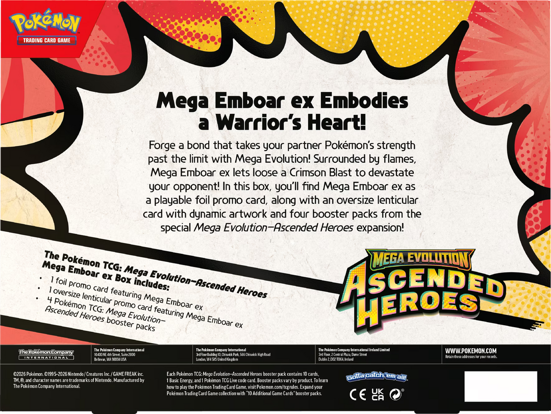 Pokémon TCG: Ascended Heroes Mega ex Collection (4 Booster Packs + Promos) - Mega Evolution