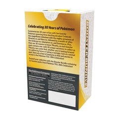 Pokémon TCG: 30th Celebration Booster Bundle (6 Packs) - 2026 - back of box with pack contents