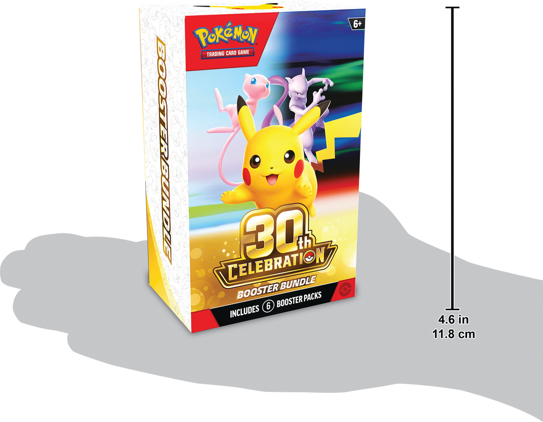 Pokémon TCG: 30th Celebration Booster Bundle (6 Packs) - 2026 - size comparison
