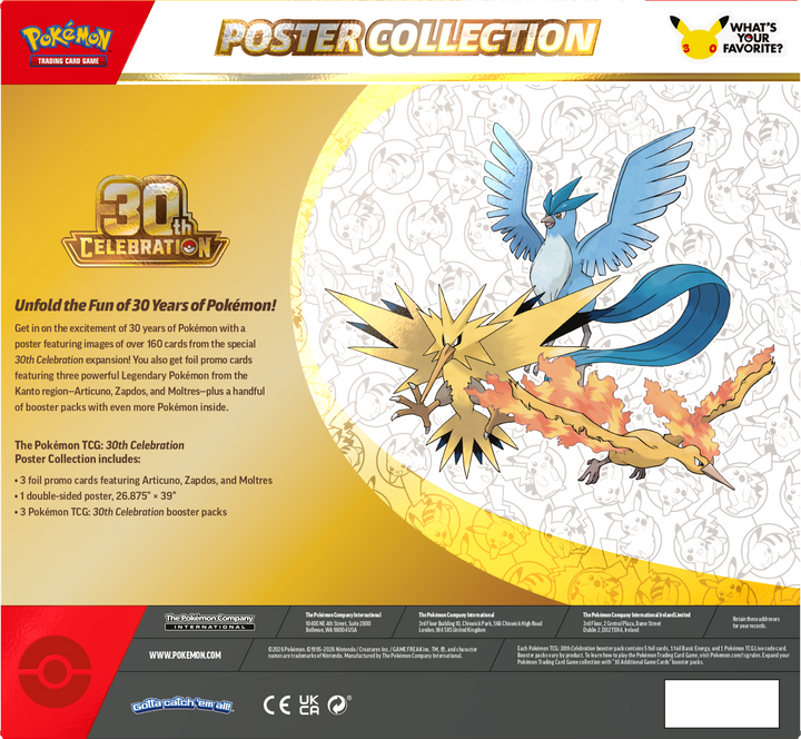 Pokémon TCG: 30th Celebration Poster Collection - 2026 - view 3