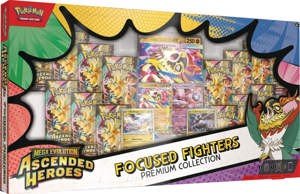 Pokémon TCG: Ascended Heroes Focused Fighters Premium Collection (14 Booster Packs + Promos) - Mega Evolution 2026