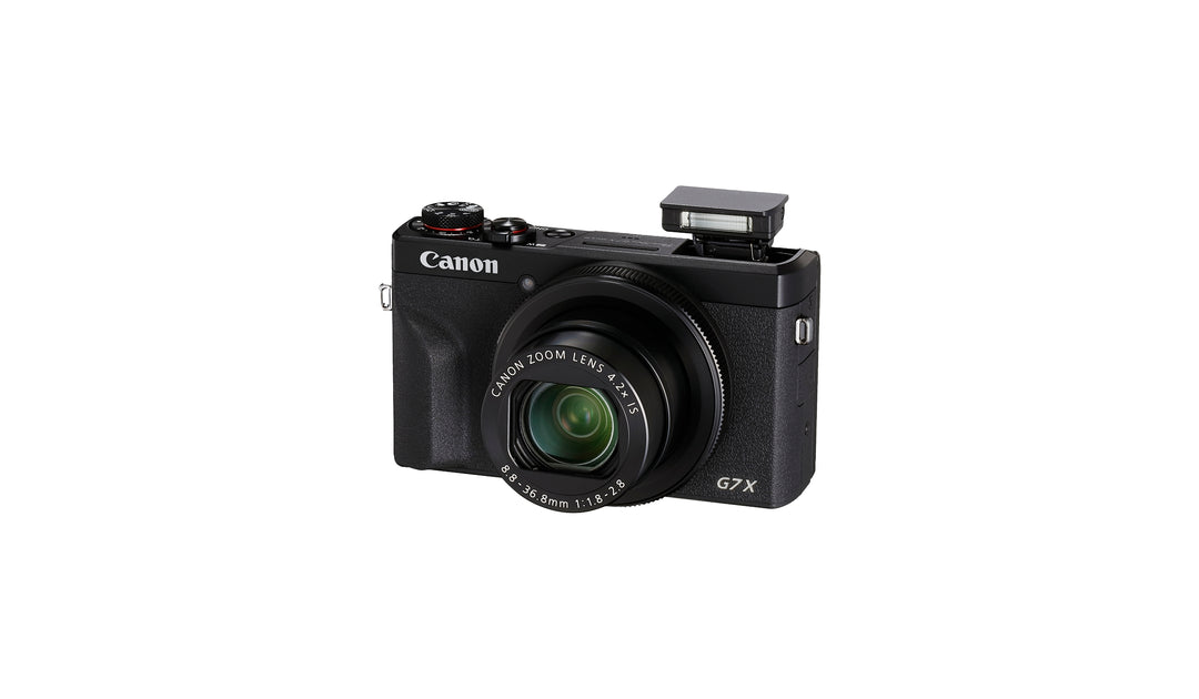 Canon PowerShot G7 X Mark III black, pop-up flash raised