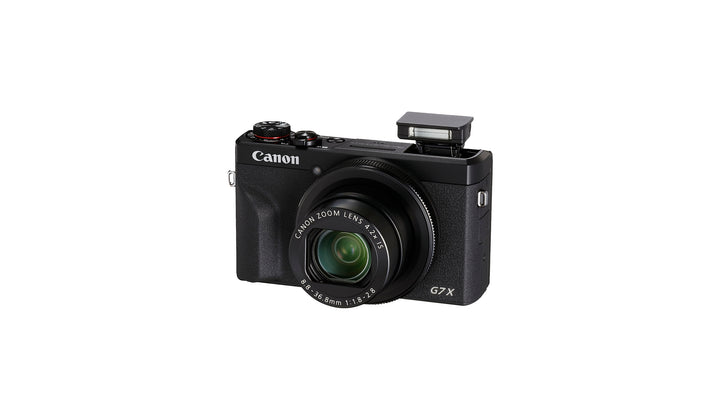 Canon PowerShot G7 X Mark III black, pop-up flash raised