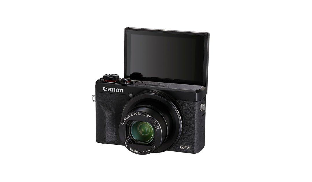 Canon PowerShot G7 X Mark III black, 180-degree tilted LCD