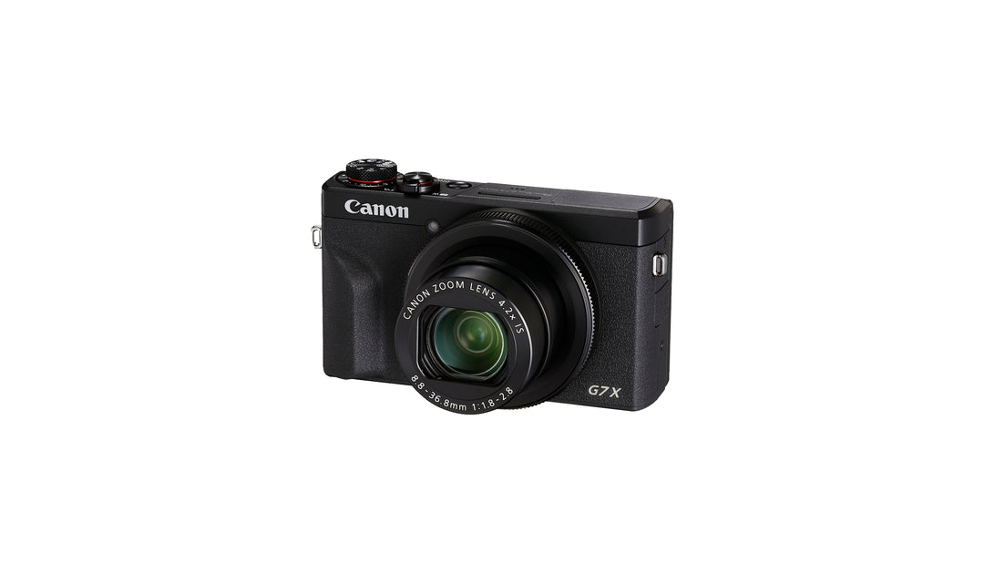 Canon PowerShot G7 X Mark III black, three-quarter front view