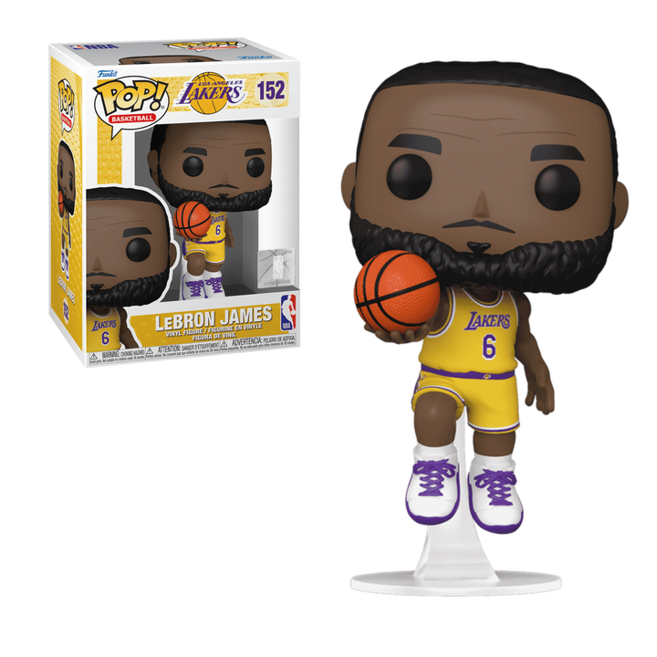 Funko Pop! Lebron James #152 in 6 Yellow Jersey NBA Los Angeles Lakers Basketball Vinyl Figure