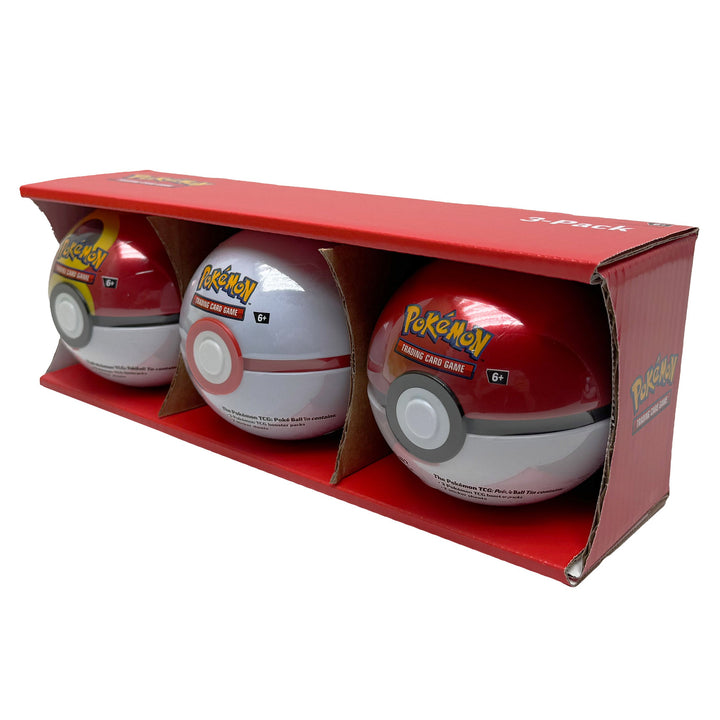 Pokemon TCG: Poke Ball Tins 3-Pack Costco Exclusive (Repeat Ball, Premier Ball, Poké Ball) - 9 Booster Packs