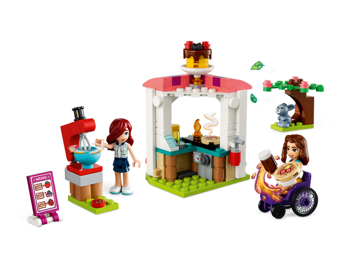 LEGO Pancake Shop alternate arrangement showing mixer stand, kiosk, tree and table