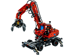 Built LEGO Technic 42144 Material Handler with pneumatic grapple, official photography