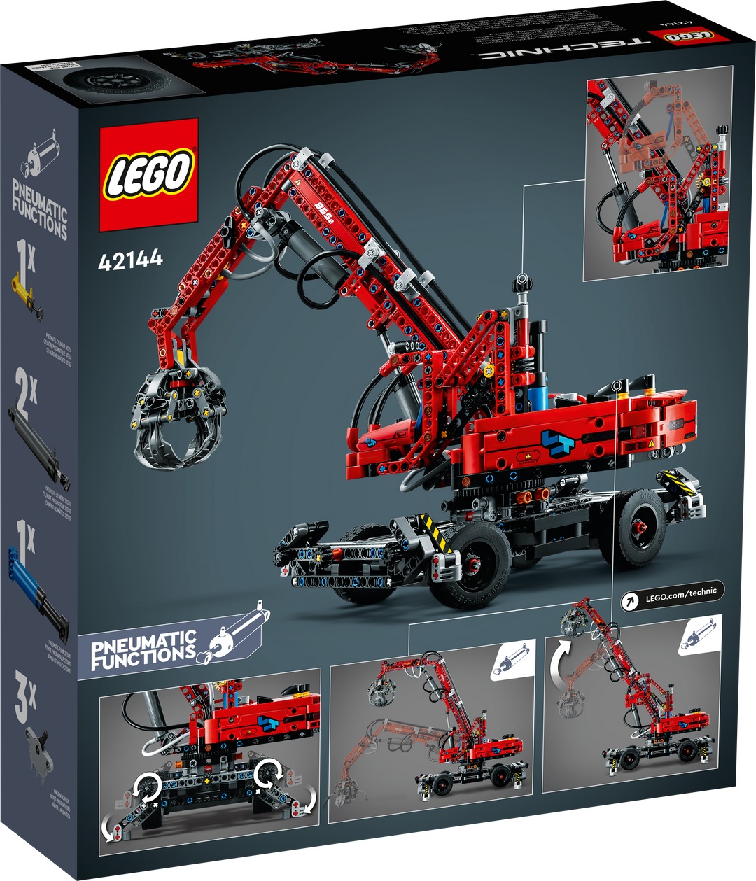 LEGO Technic 42144 Material Handler official box back