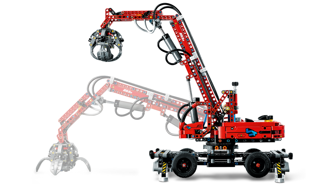 LEGO Technic 42144 Material Handler arm range of motion