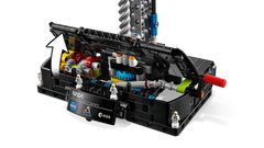 LEGO Technic NASA Artemis Space Launch System Rocket 42221, launch base opened to show the hand crank mechanism