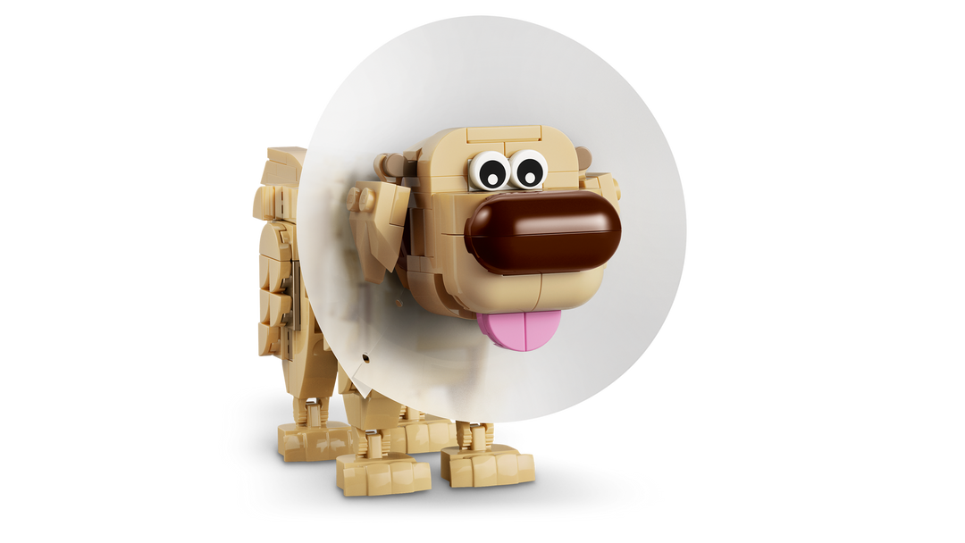 LEGO Disney and Pixar Kevin & Dug 43290, Dug in the cone of shame