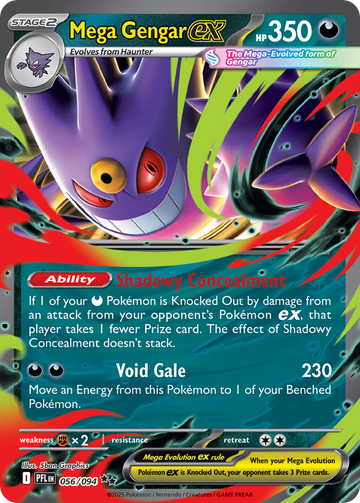 Mega Gengar ex 056/094 Double Rare by 5ban Graphics, Phantasmal Flames