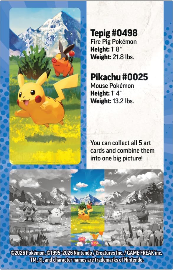 Pokémon TCG: Ascended Heroes Pikachu & Tepig Mini Tin (2 Booster Packs + Sticker + Art Card) - Mega Evolution 2026